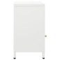 vidaXL Nachttisch Weiß 40x30x54,5 cm Stahl und Glas  
