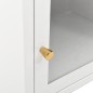 vidaXL Nachttisch Weiß 40x30x54,5 cm Stahl und Glas  