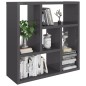 vidaXL Wandregal Hochglanz-Grau 45,1x16x45,1 cm Holzwerkstoff vidaXL Wandregal Hochglanz-Grau 45,1x16x45,1 cm Holzwerkstoff