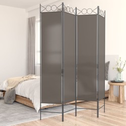 vidaXL 4-tlg. Paravent Anthrazit 160x220 cm Stoff