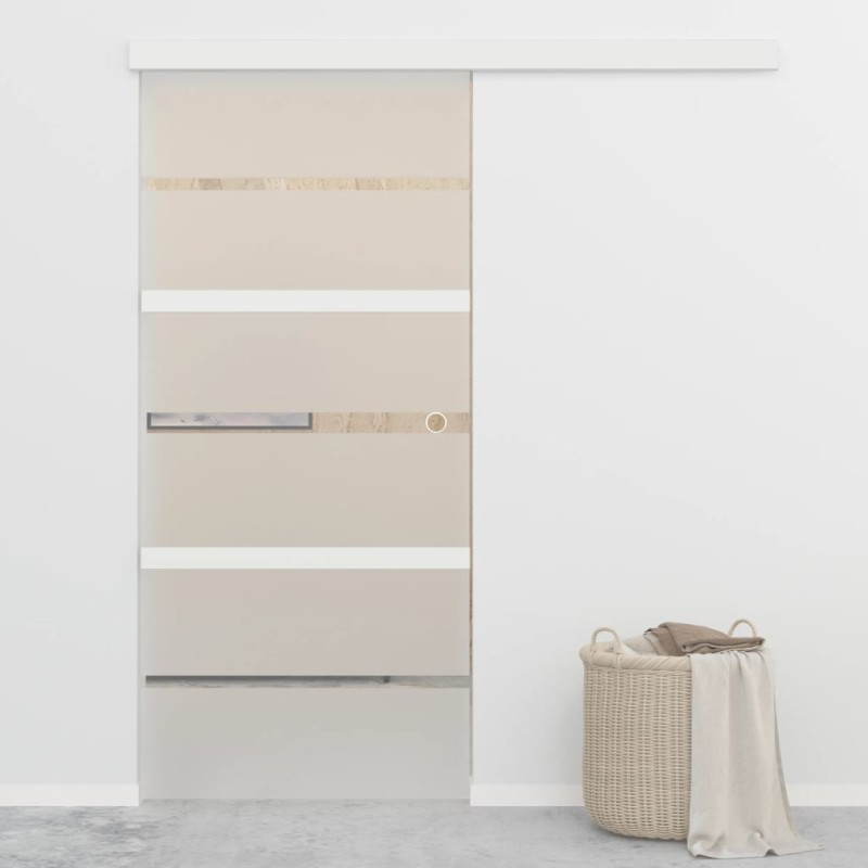 vidaXL Schiebetür mit Softclose ESG-Glas und Aluminium 90x205 cm vidaXL Schiebetür mit Softclose ESG-Glas und Aluminium 90x205 cm