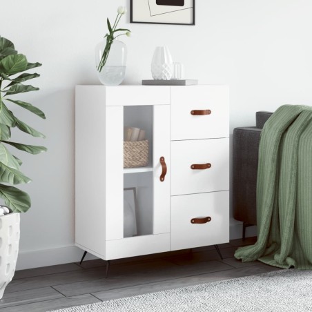 vidaXL Sideboard Hochglanz-Weiß 69,5x34x90 cm Holzwerkstoff