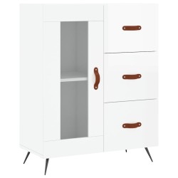 vidaXL Sideboard Hochglanz-Weiß 69,5x34x90 cm Holzwerkstoff