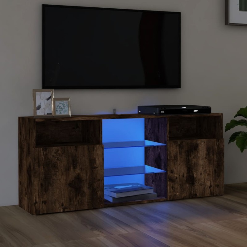 vidaXL TV-Schrank mit LED-Leuchten Räuchereiche 120x30x50 cm vidaXL TV-Schrank mit LED-Leuchten Räuchereiche 120x30x50 cm