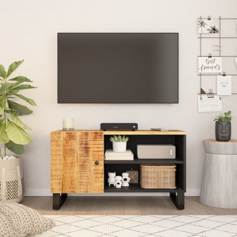 vidaXL TV-Schrank 80x33x46 cm Massivholz Mango & Holzwerkstoff vidaXL TV-Schrank 80x33x46 cm Massivholz Mango & Holzwerkstoff