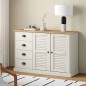 vidaXL Sideboard mit Schubladen VIGO 113x40x75 cm Massivholz Kiefer vidaXL Sideboard mit Schubladen VIGO 113x40x75 cm Massivholz Kiefer