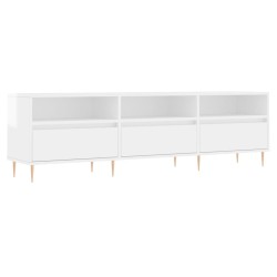 vidaXL TV-Schrank Hochglanz-Weiß 150x30x44,5 cm Holzwerkstoff