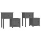 vidaXL Nachttische 2 Stk. Grau 79,5x38x65,5 cm Massivholz Kiefer vidaXL Nachttische 2 Stk. Grau 79,5x38x65,5 cm Massivholz Kiefer