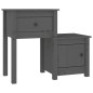vidaXL Nachttische 2 Stk. Grau 79,5x38x65,5 cm Massivholz Kiefer vidaXL Nachttische 2 Stk. Grau 79,5x38x65,5 cm Massivholz Kiefer