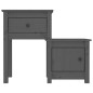 vidaXL Nachttische 2 Stk. Grau 79,5x38x65,5 cm Massivholz Kiefer vidaXL Nachttische 2 Stk. Grau 79,5x38x65,5 cm Massivholz Kiefer