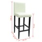 Barhocker 4 Stk. Weiß Kunstleder Barhocker 4 Stk. Weiß Kunstleder