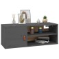 vidaXL Wandschrank Grau 80x30x30 cm Massivholz Kiefer vidaXL Wandschrank Grau 80x30x30 cm Massivholz Kiefer
