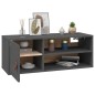 vidaXL Wandschrank Grau 80x30x30 cm Massivholz Kiefer vidaXL Wandschrank Grau 80x30x30 cm Massivholz Kiefer