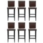 vidaXL Barshocker 6 Stk. Braun Kunstleder vidaXL Barshocker 6 Stk. Braun Kunstleder
