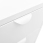 vidaXL Sideboard Weiß 75x35x70 cm Stahl und Hartglas vidaXL Sideboard Weiß 75x35x70 cm Stahl und Hartglas