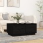 vidaXL Couchtisch Schwarz 80x50x35 cm Massivholz Kiefer vidaXL Couchtisch Schwarz 80x50x35 cm Massivholz Kiefer