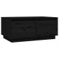 vidaXL Couchtisch Schwarz 80x50x35 cm Massivholz Kiefer vidaXL Couchtisch Schwarz 80x50x35 cm Massivholz Kiefer