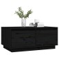 vidaXL Couchtisch Schwarz 80x50x35 cm Massivholz Kiefer vidaXL Couchtisch Schwarz 80x50x35 cm Massivholz Kiefer