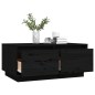 vidaXL Couchtisch Schwarz 80x50x35 cm Massivholz Kiefer vidaXL Couchtisch Schwarz 80x50x35 cm Massivholz Kiefer