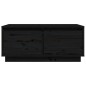 vidaXL Couchtisch Schwarz 80x50x35 cm Massivholz Kiefer vidaXL Couchtisch Schwarz 80x50x35 cm Massivholz Kiefer