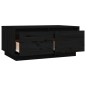 vidaXL Couchtisch Schwarz 80x50x35 cm Massivholz Kiefer vidaXL Couchtisch Schwarz 80x50x35 cm Massivholz Kiefer