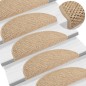 vidaXL Treppenmatten Selbstklebend Sisal-Optik 15 Stk. 56x17x3 cm Sand vidaXL Treppenmatten Selbstklebend Sisal-Optik 15 Stk. 56x17x3 cm Sand
