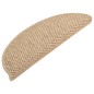 vidaXL Treppenmatten Selbstklebend Sisal-Optik 15 Stk. 56x17x3 cm Sand vidaXL Treppenmatten Selbstklebend Sisal-Optik 15 Stk. 56x17x3 cm Sand
