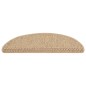 vidaXL Treppenmatten Selbstklebend Sisal-Optik 15 Stk. 56x17x3 cm Sand vidaXL Treppenmatten Selbstklebend Sisal-Optik 15 Stk. 56x17x3 cm Sand