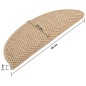 vidaXL Treppenmatten Selbstklebend Sisal-Optik 15 Stk. 56x17x3 cm Sand vidaXL Treppenmatten Selbstklebend Sisal-Optik 15 Stk. 56x17x3 cm Sand