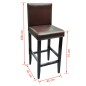 vidaXL Barshocker 6 Stk. Braun Kunstleder vidaXL Barshocker 6 Stk. Braun Kunstleder