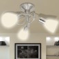 vidaXL Deckenleuchte mit Glas-Lampenschirmen für 3 E14 Glühlampen vidaXL Deckenleuchte mit Glas-Lampenschirmen für 3 E14 Glühlampen