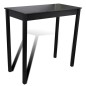 Barset Bartisch mit 4 Barhockern Schwarz Barset Bartisch mit 4 Barhockern Schwarz