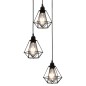 vidaXL Deckenleuchte mit Diamant-Design Schwarz 3 x E27 Glühbirnen vidaXL Deckenleuchte mit Diamant-Design Schwarz 3 x E27 Glühbirnen