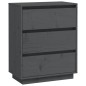 vidaXL Sideboard Grau 60x34x75 cm Massivholz Kiefer vidaXL Sideboard Grau 60x34x75 cm Massivholz Kiefer
