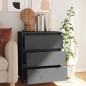 vidaXL Sideboard Grau 60x34x75 cm Massivholz Kiefer vidaXL Sideboard Grau 60x34x75 cm Massivholz Kiefer