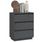 vidaXL Sideboard Grau 60x34x75 cm Massivholz Kiefer vidaXL Sideboard Grau 60x34x75 cm Massivholz Kiefer
