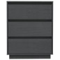 vidaXL Sideboard Grau 60x34x75 cm Massivholz Kiefer vidaXL Sideboard Grau 60x34x75 cm Massivholz Kiefer