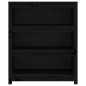vidaXL Bücherregal Schwarz 80x35x97 cm Massivholz Kiefer vidaXL Bücherregal Schwarz 80x35x97 cm Massivholz Kiefer