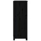 vidaXL Bücherregal Schwarz 80x35x97 cm Massivholz Kiefer vidaXL Bücherregal Schwarz 80x35x97 cm Massivholz Kiefer