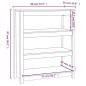 vidaXL Bücherregal Schwarz 80x35x97 cm Massivholz Kiefer vidaXL Bücherregal Schwarz 80x35x97 cm Massivholz Kiefer