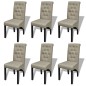 Esszimmerstühle 6 Stk. Beige Stoff Esszimmerstühle 6 Stk. Beige Stoff