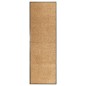 vidaXL Fußmatte Waschbar Creme 60x180 cm vidaXL Fußmatte Waschbar Creme 60x180 cm