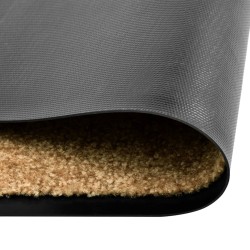 vidaXL Fußmatte Waschbar Creme 60x180 cm 