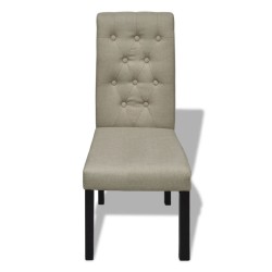 Esszimmerstühle 6 Stk. Beige Stoff