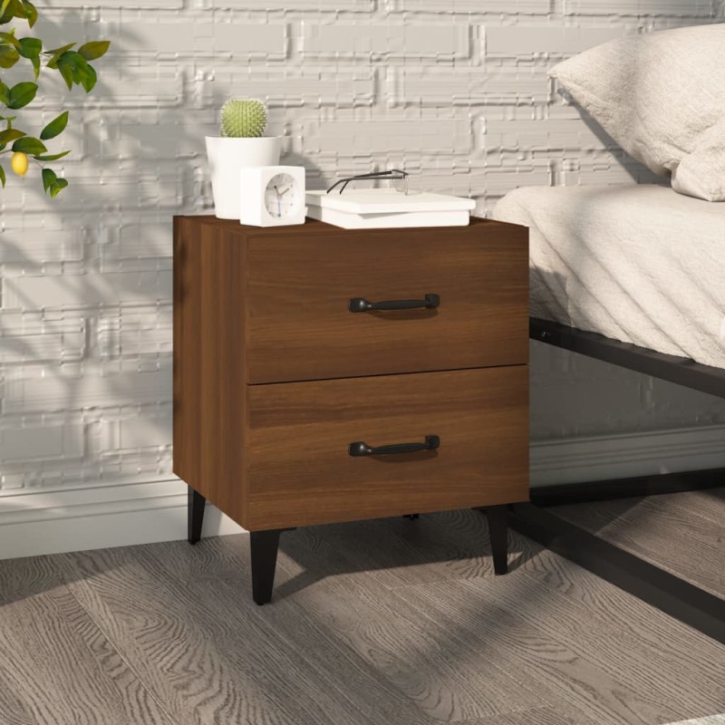 vidaXL Nachttisch Braun Eichen-Optik 40x35x47,5 cm vidaXL Nachttisch Braun Eichen-Optik 40x35x47,5 cm