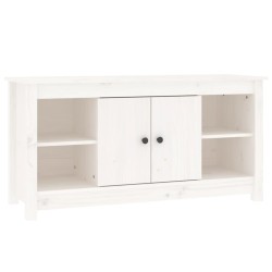 vidaXL TV-Schrank Weiß 103x36,5x52 cm Massivholz Kiefer