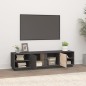 vidaXL TV-Schrank Grau 156x40x40 cm Massivholz Kiefer