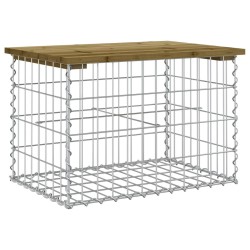 vidaXL Gartenbank aus Gabionen 63x44x42 cm Kiefernholz Imprägniert