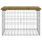 vidaXL Gartenbank aus Gabionen 63x44x42 cm Kiefernholz Imprägniert
