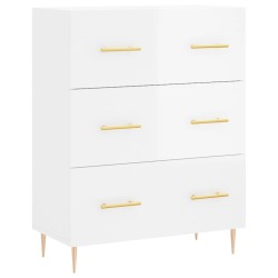 vidaXL Sideboard Hochglanz-Weiß 69,5x34x90 cm Holzwerkstoff